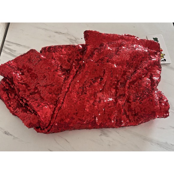 Tipsy Elves Womens Leggings Pants Size Large Red Sequin Holiday Christmas BxRR - Picture 8 of 8